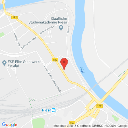 Position der Autogas-Tankstelle: TOTAL -Tankstelle W. Schmidt in 01591, Riesa