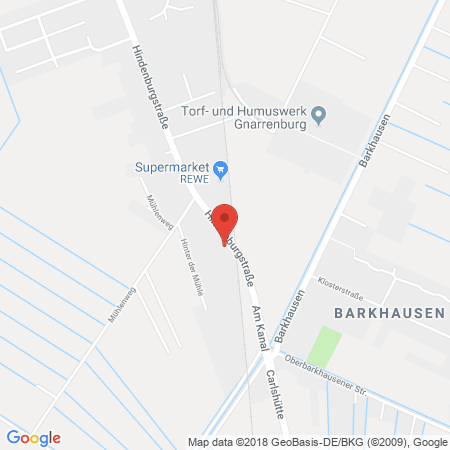 Position der Autogas-Tankstelle: Raiffeisen-Warengenossenschaft Gnarrenburg eG in 27442, Gnarrenburg