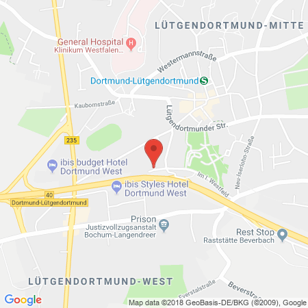 Position der Autogas-Tankstelle: Aral Tankstelle (LPG der Aral AG) in 44388, Dortmund