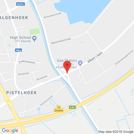 Position der Autogas-Tankstelle: Texaco in 8630, Veurne