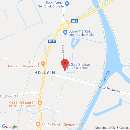 Position der Autogas-Tankstelle: Texaco in 7620, Hollain