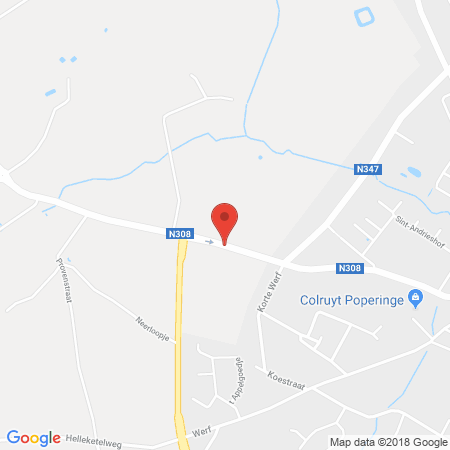 Position der Autogas-Tankstelle: Total in 8970, Poperinge