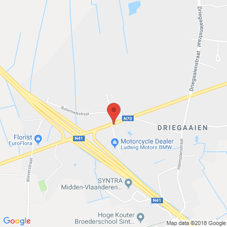 Standort der Autogas Tankstelle: Total in 9100, Sint-niklaas