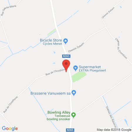 Position der Autogas-Tankstelle: Cado in 7782, Ploegsteert