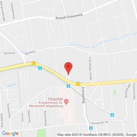 Position der Autogas-Tankstelle: Agip-Service-Station in 39130, Magdeburg