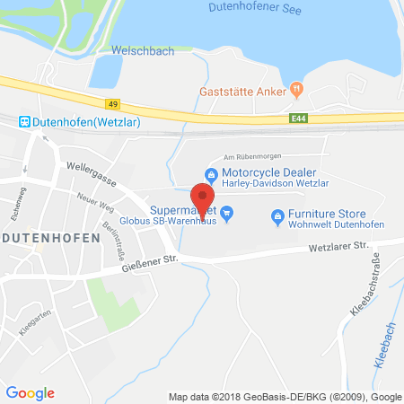 Standort der Autogas Tankstelle: Globus Handelshof GmbH & Co. KG in 35582, Dutenhofen-Wetzlar