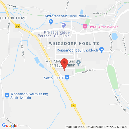 Position der Autogas-Werkstatt: Autohaus Raffe GmbH in 02733, Cunewalde, Weigsdorf-Köblitz
