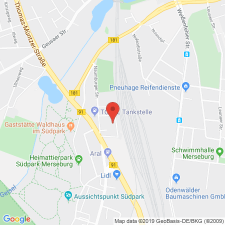 Position der Autogas-Tankstelle: Autohaus Hoffmann GmbH & Co. KG in 06217, Merseburg