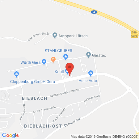 Position der Autogas-Tankstelle: Knoll GmbH in 07552, Gera