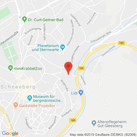 Position der Autogas-Tankstelle: Auto Günther in 08289, Schneeberg