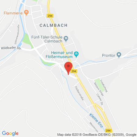 Position der Autogas-Tankstelle: Autohaus Haag GmbH in 75323, Bad Wildbad-Calmbach