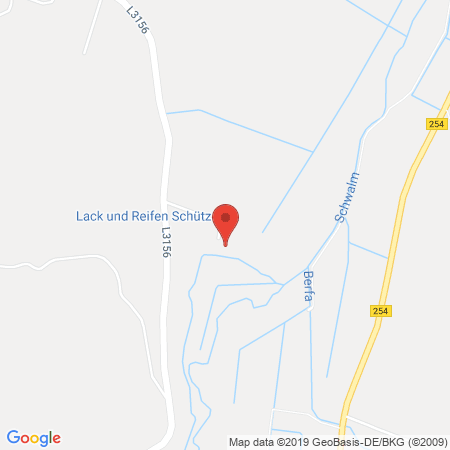 Position der Autogas-Werkstatt: Lack & Technik in 34637, Schrecksbach