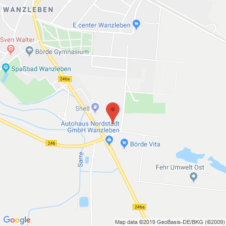 Position der Autogas-Tankstelle: Autohaus Bloch in 39164, Wanzleben