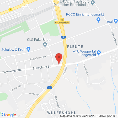 Position der Autogas-Tankstelle: Richard Nowak Autoreparaturtechnik in 42389, Wuppertal