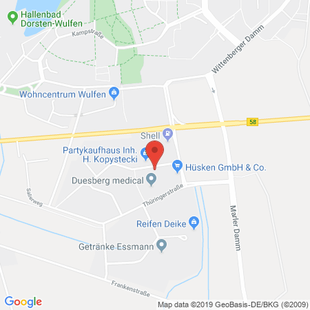 Position der Autogas-Tankstelle: B.K. Autocenter in 46286, Dorsten