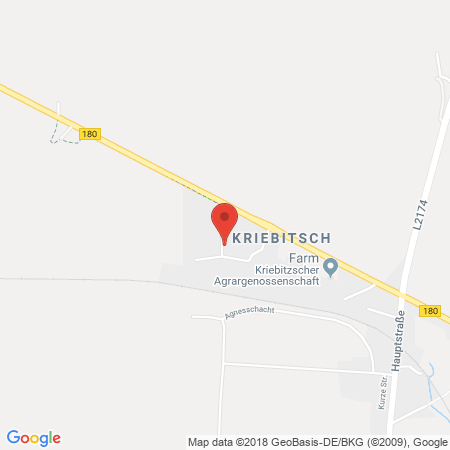 Position der Autogas-Tankstelle: Agroservice Altenburg-Waldenburg e. G. in 04617, Kriebitzsch