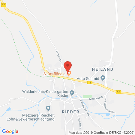 Position der Autogas-Tankstelle: Auto-Berger in 87689, Hopferau