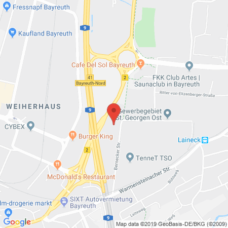 Position der Autogas-Tankstelle: Knoll GmbH in 95448, Bayreuth