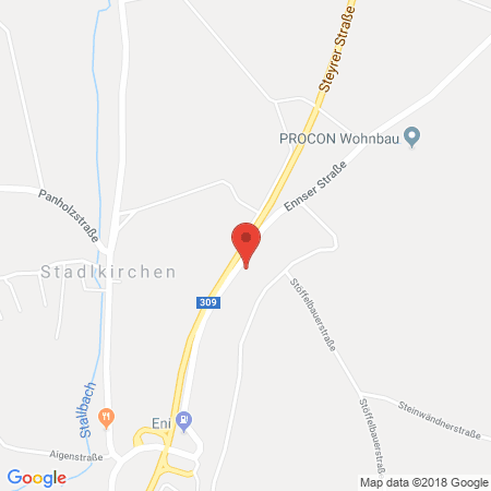 Position der Autogas-Tankstelle: ENI Tankstelle in 4407, Dietach