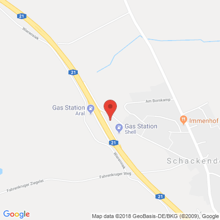 Standort der Autogas Tankstelle: BAB-Aral Tankstelle (LPG der Aral-AG) in 23795, Schackendorf