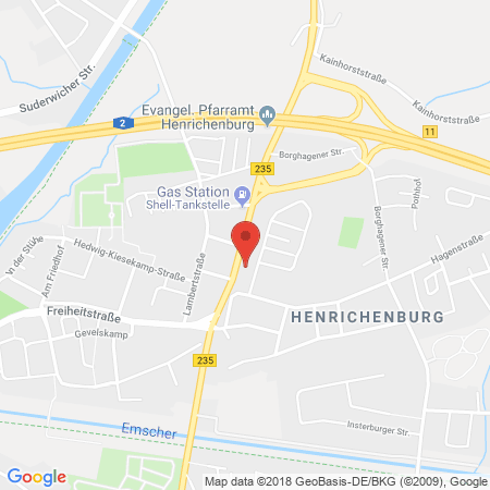 Position der Autogas-Tankstelle: Star-Tankstelle Christian Bünning in 44581, Castrop-Rauxel
