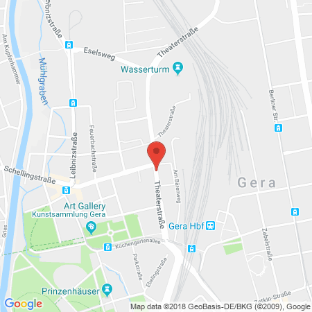 Position der Autogas-Tankstelle: bft Tankstelle Walther in 07545, Gera