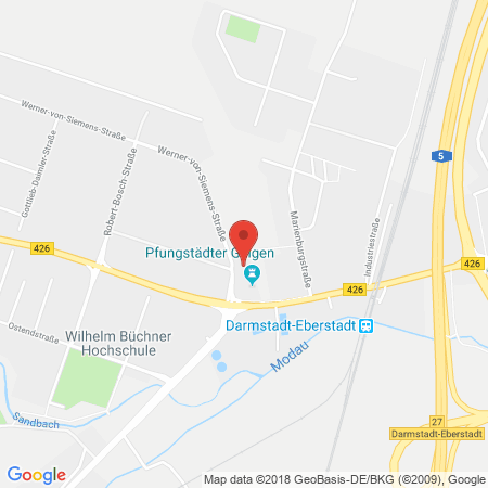 Position der Autogas-Tankstelle: Tamoil Tankstelle in 64319, Pfungstadt 