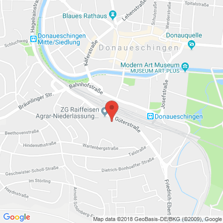 Standort der Autogas Tankstelle: ZG Raiffeisen Energie GmbH in 78166, Donaueschingen 