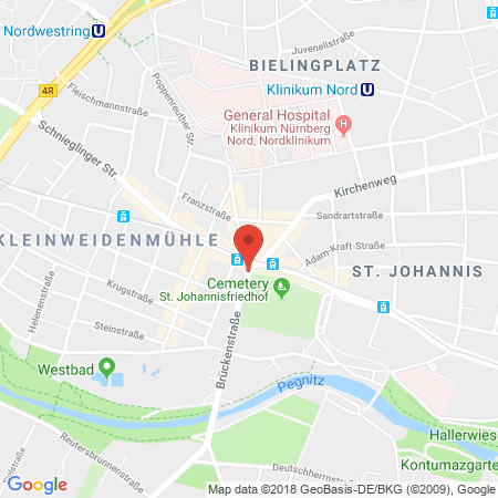 Standort der Autogas Tankstelle: AVIA Tankstelle Dürmeyer Betriebs GmbH in 90419, Nürnberg