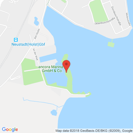 Position der Autogas-Tankstelle: ancora-Marina GmbH & Co.KG Yachthafen Yachtservice in 23730, Neustadt in Holstein