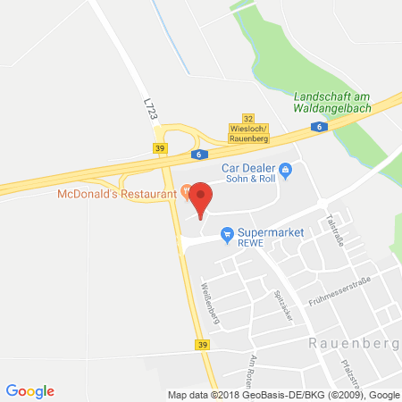 Standort der Autogas Tankstelle: WECO-GAS GmbH & Co. KG in 69231, Rauenberg
