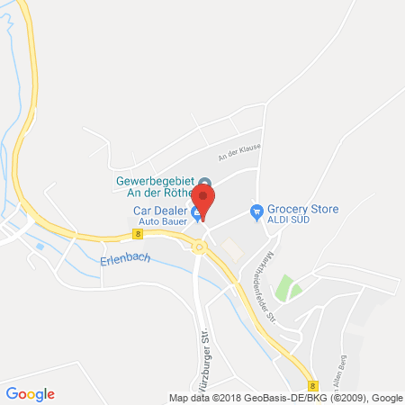 Standort der Autogas Tankstelle: Autohaus Partes Servicepartner der DaimlerChrysler AG in 97837, Erlenbach