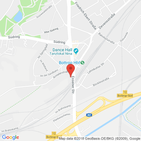 Position der Autogas-Tankstelle: Celos Deutschland GmbH Bottrop in 46242, Bottrop