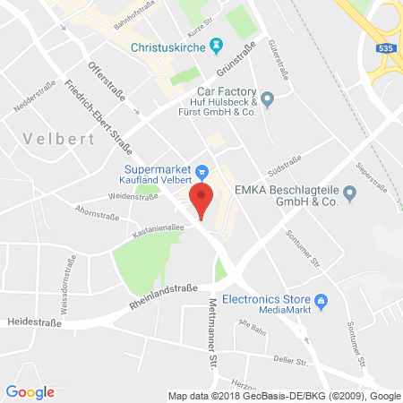 Standort der Autogas Tankstelle: Total Tankstelle in 42549, Velbert