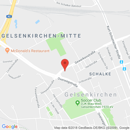 Standort der Autogas Tankstelle: Aral Tankstelle in 45881, Gelsenkirchen