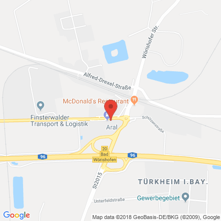 Position der Autogas-Tankstelle: Aral Tankstelle in 86842, Türkheim 