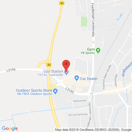 Standort der Autogas Tankstelle: Total Tankstelle in 63486, Bruchköbel