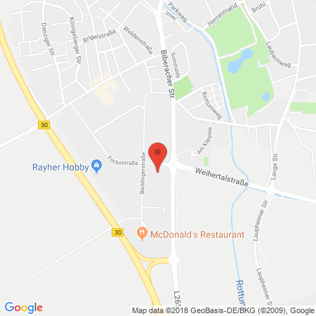 Position der Autogas-Tankstelle: RAN Station Goran Peric in 88471, Laupheim