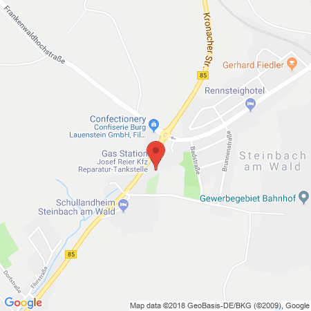 Position der Autogas-Tankstelle: Reier Josef Tankstelle in 96361, Steinbach am Wald