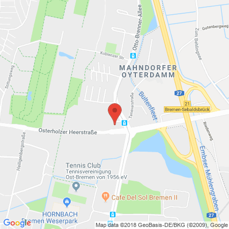 Position der Autogas-Tankstelle: Shell Tankstelle in 28325, Bremen