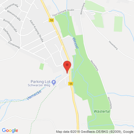 Position der Autogas-Tankstelle: BFT Station Becker in 59581, Warstein