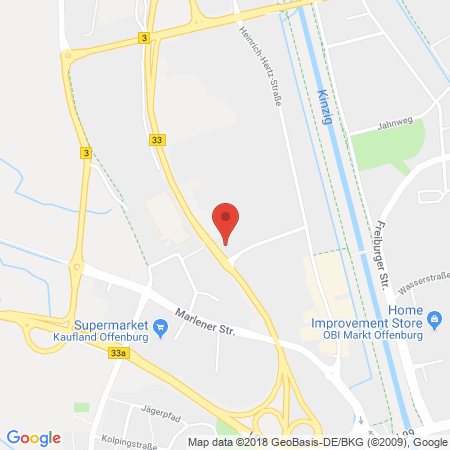 Position der Autogas-Tankstelle: Total-Tankstelle in 77656, Offenburg