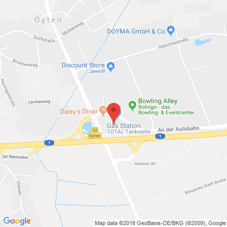 Standort der Autogas Tankstelle: Total-Tankstelle in 28876, Oyten