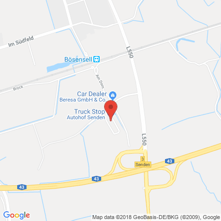 Position der Autogas-Tankstelle: Total-Tankstelle in 48308, Senden