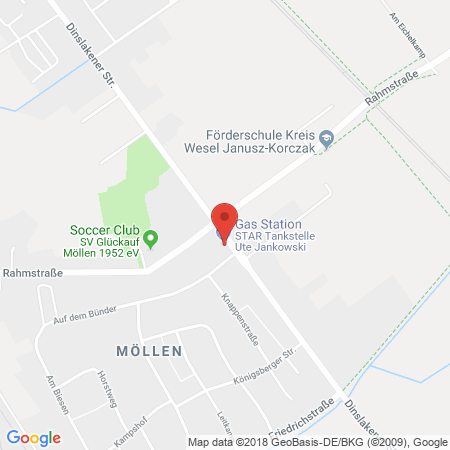 Position der Autogas-Tankstelle: Star-Tankstelle in 46562, Voerde