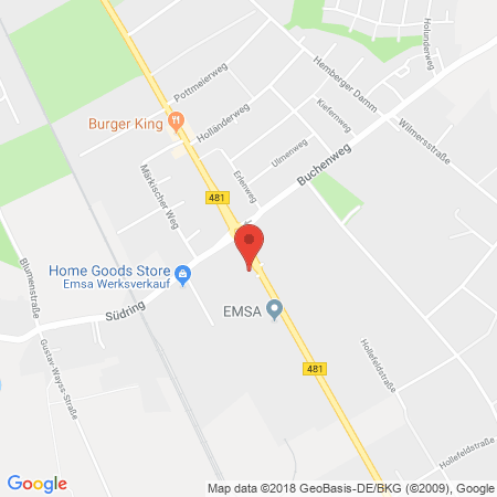 Position der Autogas-Tankstelle: Star-Tankstelle in 48282, Emsdetten