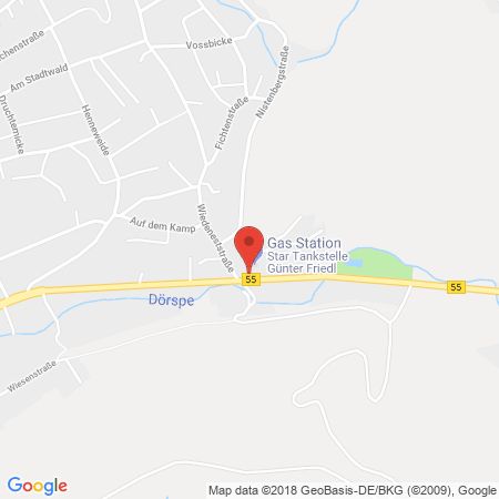 Standort der Autogas Tankstelle: Star-Tankstelle in 51702, Bergneustadt