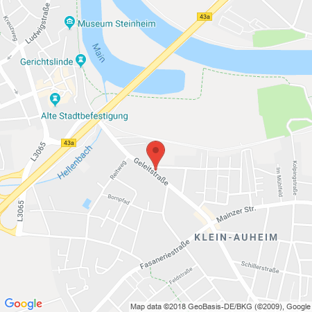 Position der Autogas-Tankstelle: Star-Tankstelle in 63456, Hanau Klein-Auheim