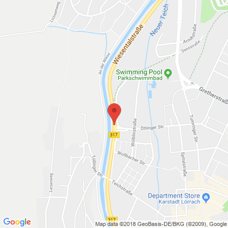 Standort der Autogas Tankstelle: GWT Tankstellenbetrieb GmbH in 79539, Lörrach