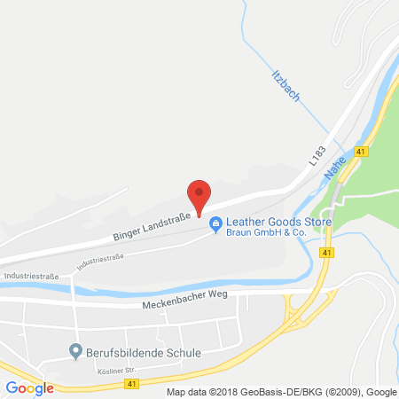 Position der Autogas-Tankstelle: ED-Tankstelle in 55606, Kirn